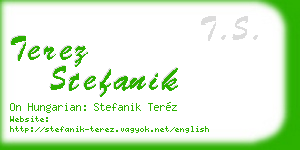 terez stefanik business card